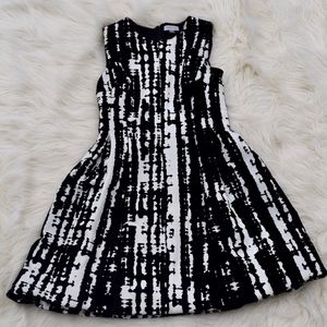 Black and ivory Calvin Klein dress